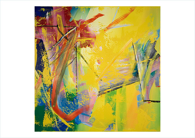 Sammlung Bayer: Gerhard Richter Gerhard Richter, Abstraktes Bild 555 (I.S.A.), 1984, Öl auf Leinwand, 251 x 251 cm © Gerhard Richter