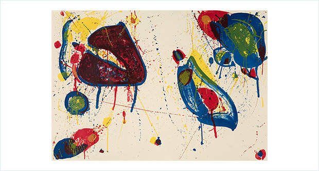 Sammlung Bayer: Sam Francis Sam Francis, Heart Stone, 1963, Lithographie, 62,2 x 90,2 cm © Sam Francis Foundation, California / VG Bild-Kunst, Bonn 2021
